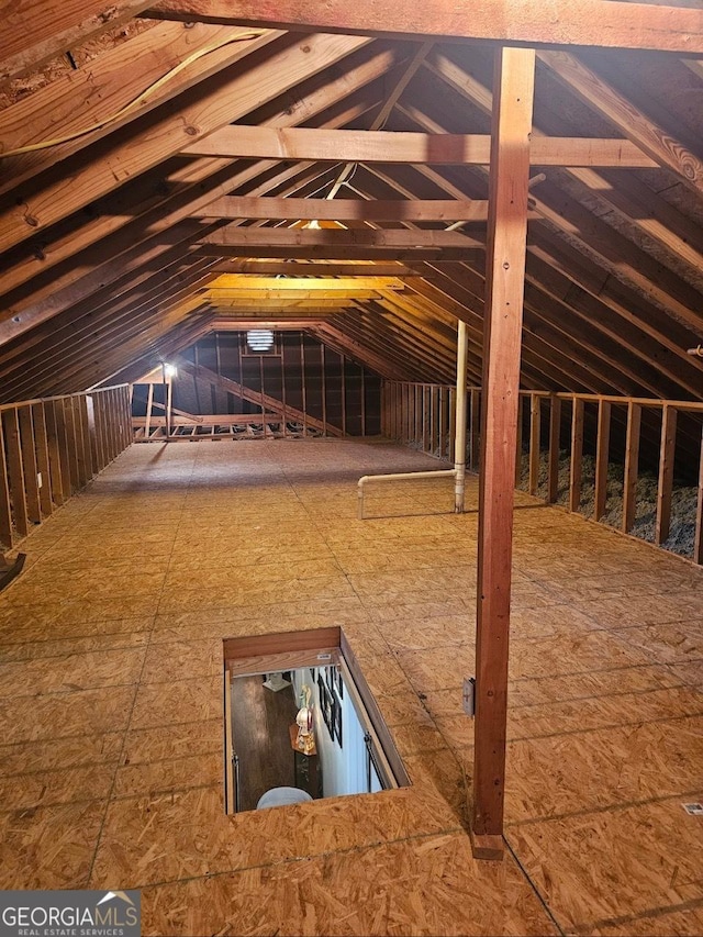 view of attic