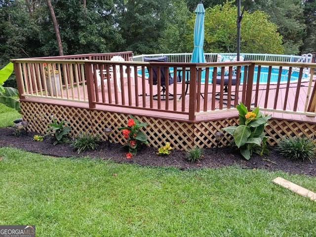 view of wooden deck