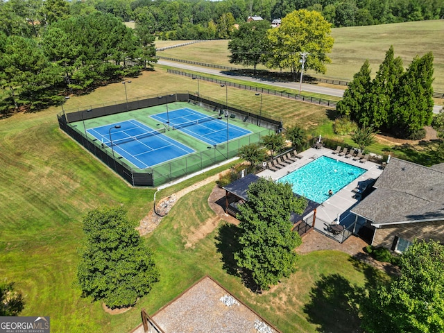 birds eye view of property