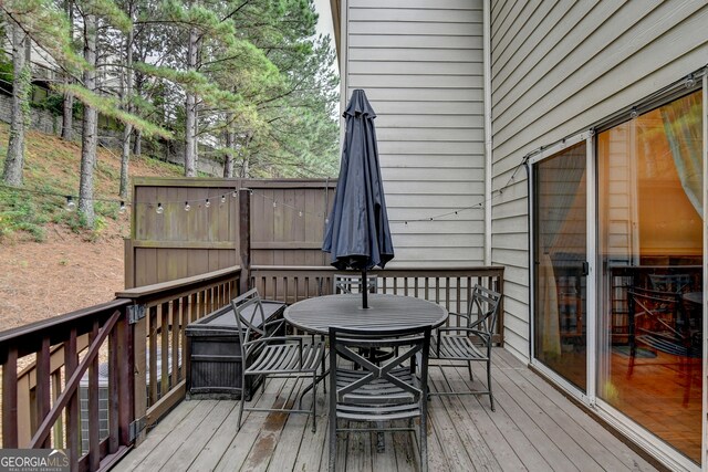 view of wooden deck