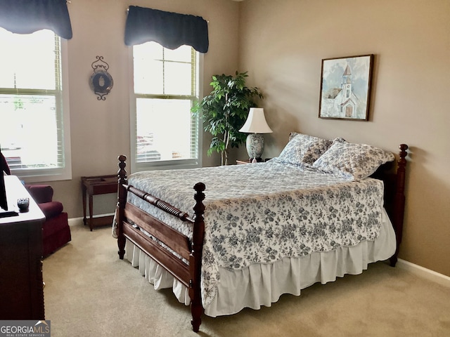 view of carpeted bedroom