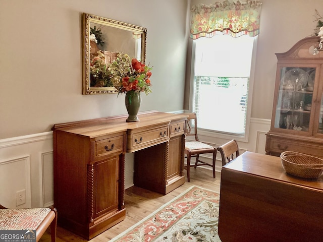 interior space featuring light hardwood / wood-style floors