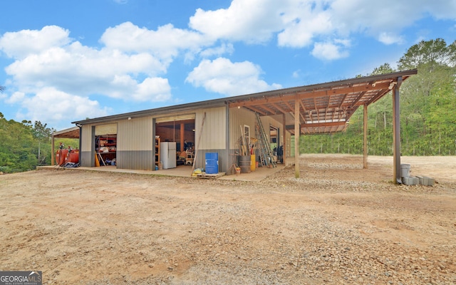 view of stable