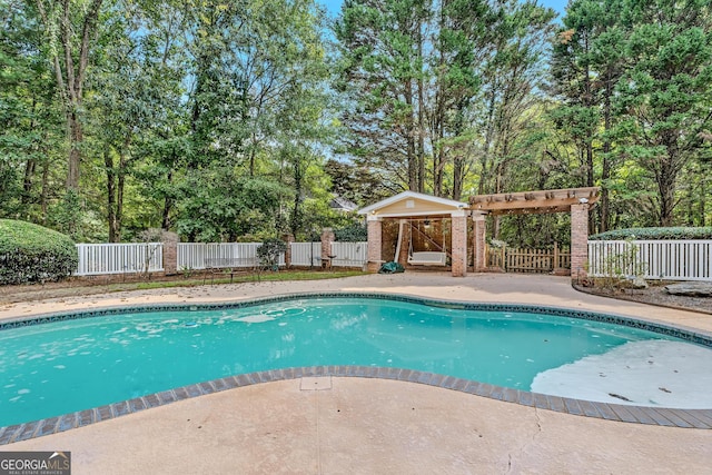 view of pool with a patio