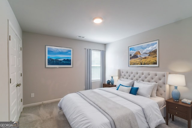 view of carpeted bedroom