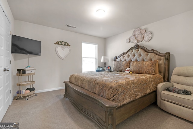 view of carpeted bedroom