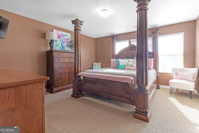 view of carpeted bedroom