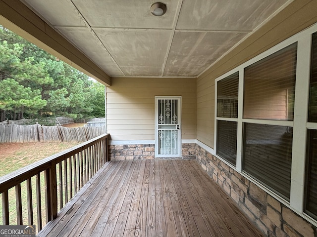 view of wooden deck