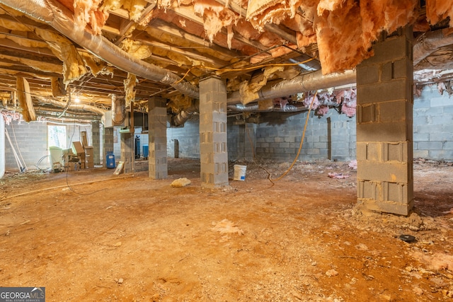 view of basement