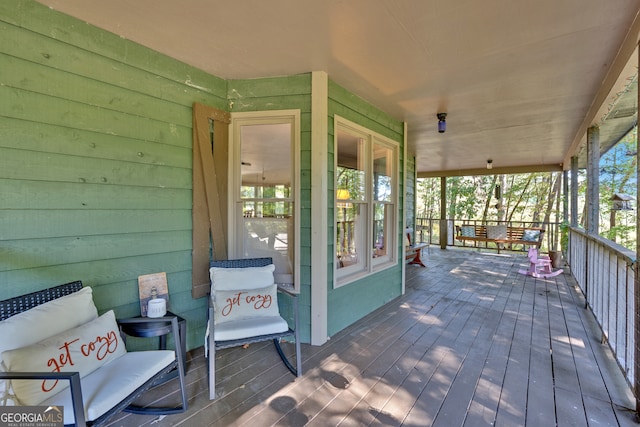 view of wooden deck