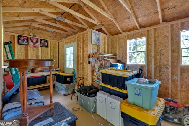 view of storage room