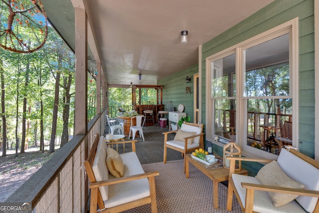 sunroom / solarium with plenty of natural light