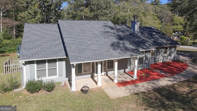 view of front of house featuring a patio area