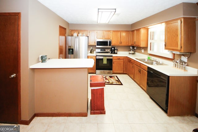 kitchen with stainless steel appliances and sink