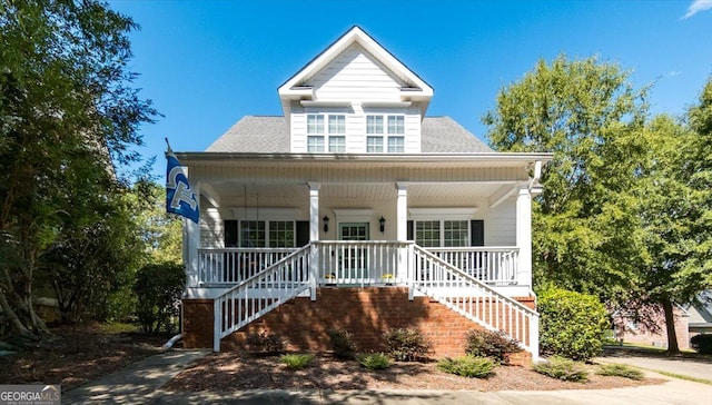 view of front of home with a porch