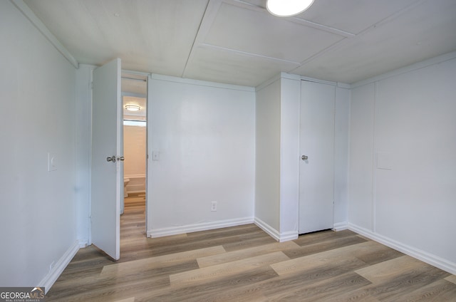 interior space featuring light wood-type flooring