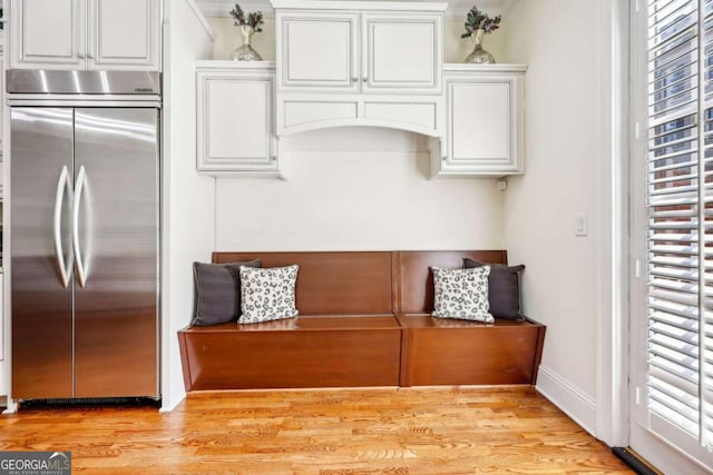 mudroom featuring light hardwood / wood-style floors