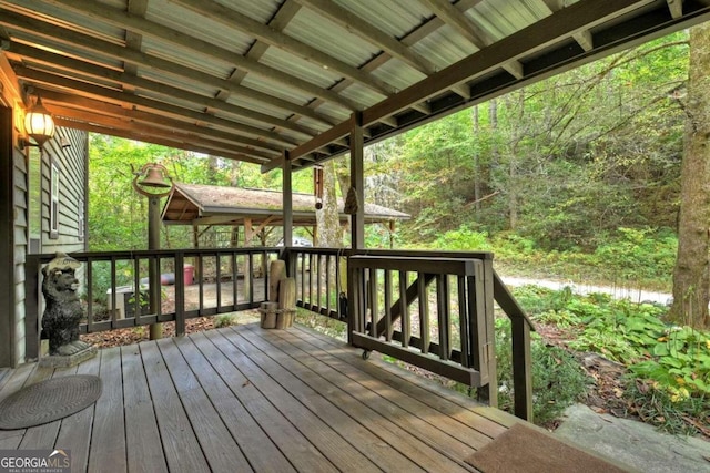 view of wooden terrace