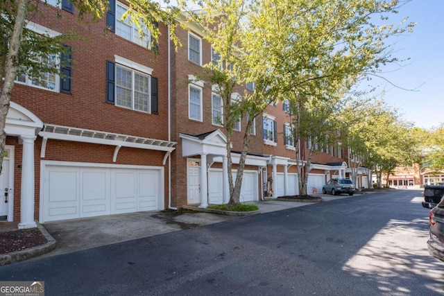 view of property with a garage