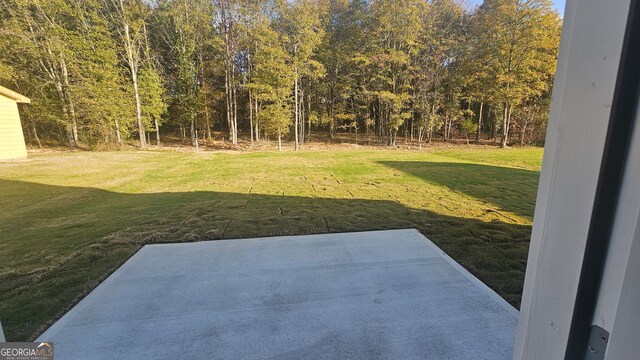 view of yard featuring a patio