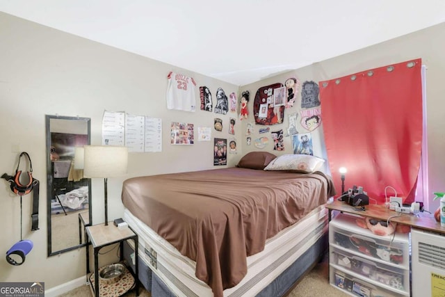 bedroom with carpet floors