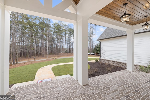 view of patio / terrace with ceiling fan