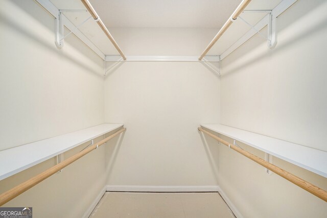 view of walk in closet