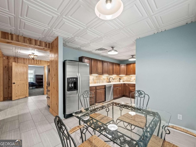 dining room with light wood-type flooring