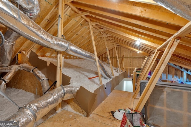 view of attic