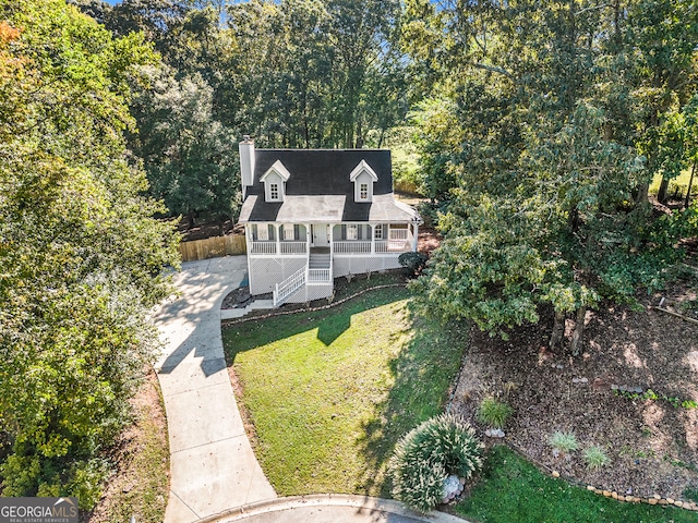 birds eye view of property