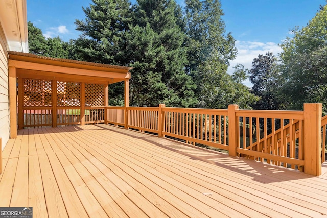 view of wooden terrace