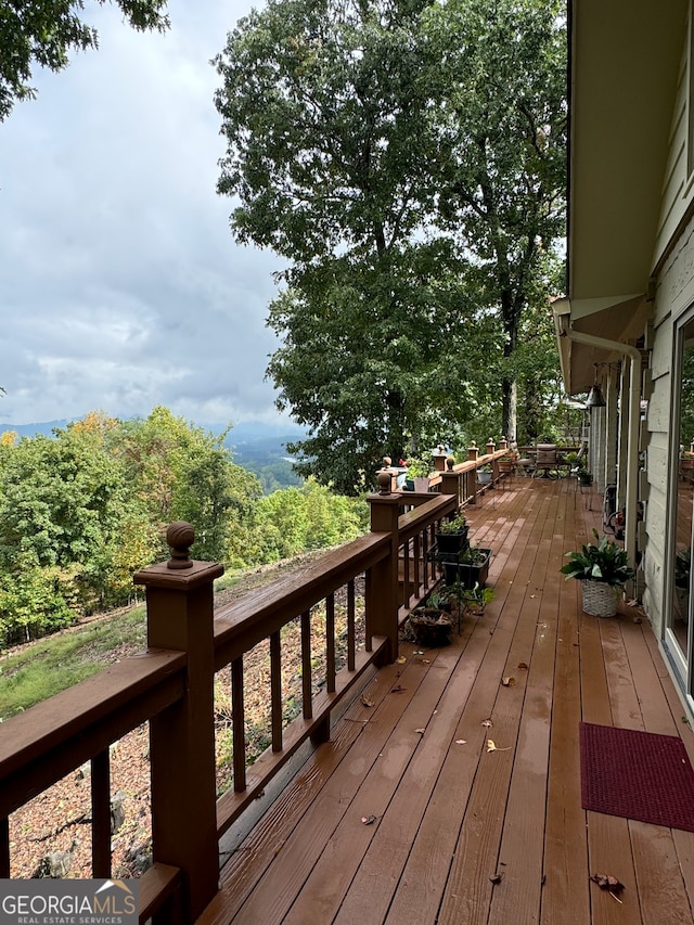 view of wooden deck