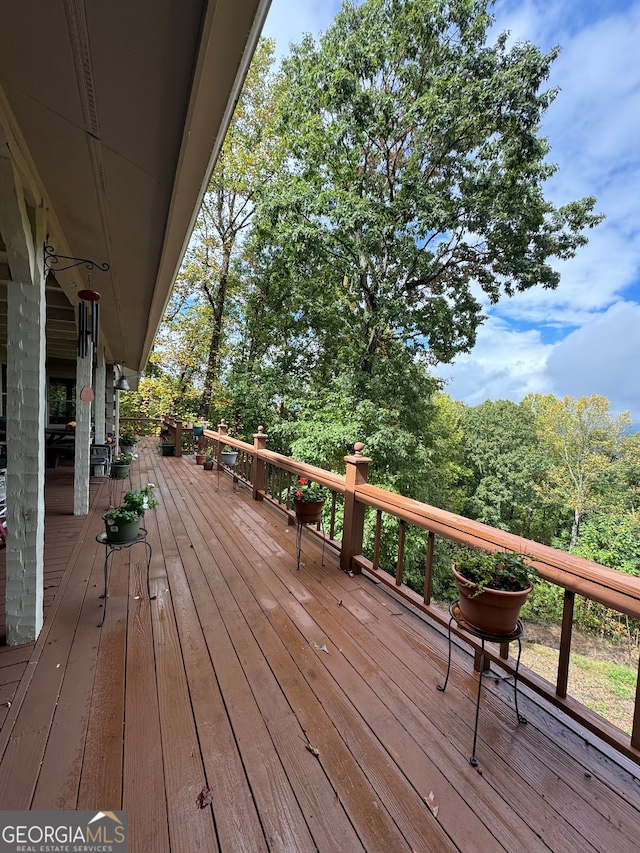 view of wooden terrace