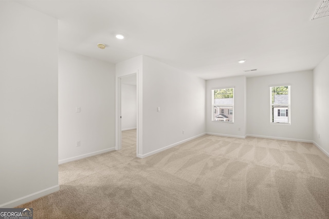 view of carpeted spare room