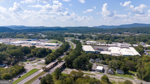 bird's eye view featuring a mountain view