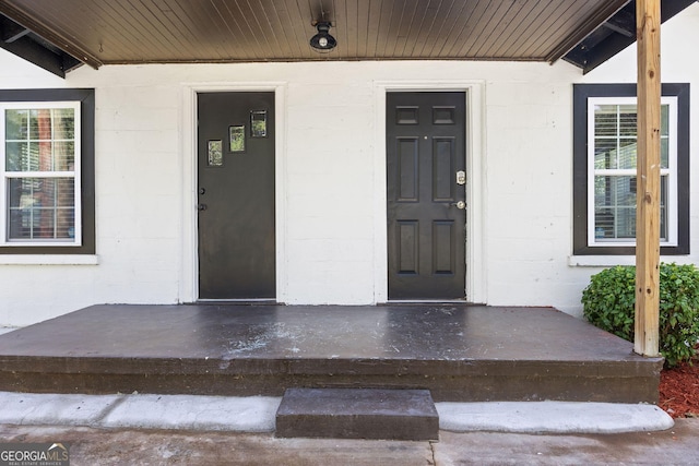 view of doorway to property