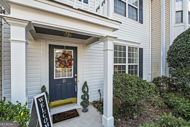 view of doorway to property