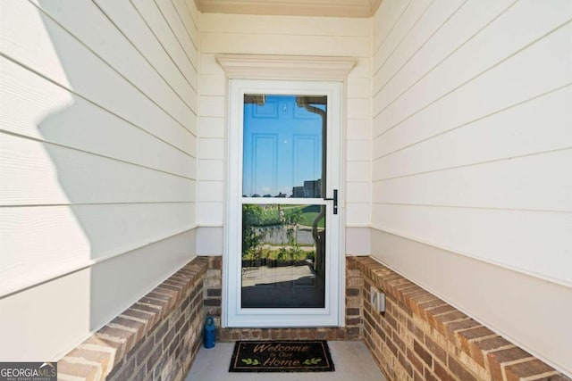 view of doorway to property