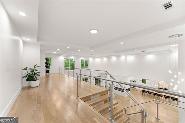 interior space featuring light hardwood / wood-style flooring