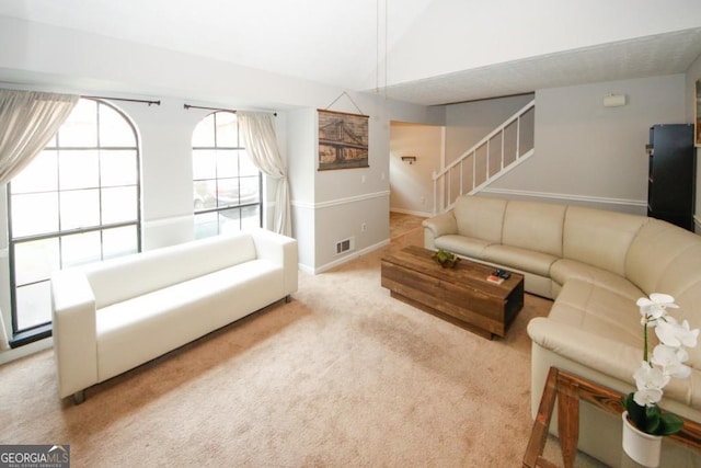 view of carpeted living room