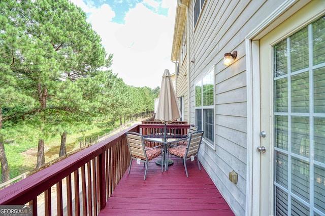 view of wooden terrace