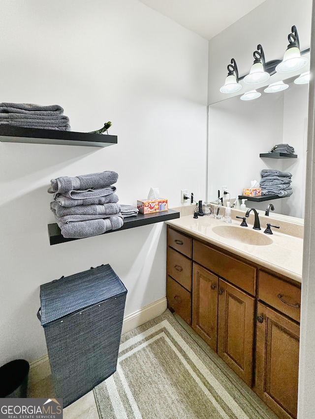 bathroom with vanity