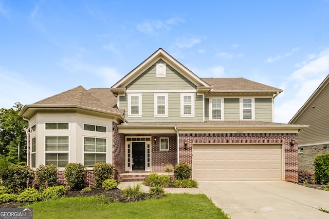 view of front of house featuring a garage