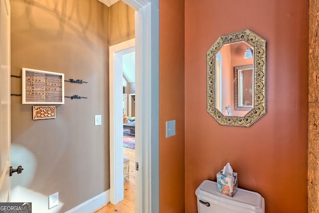 hall featuring hardwood / wood-style floors