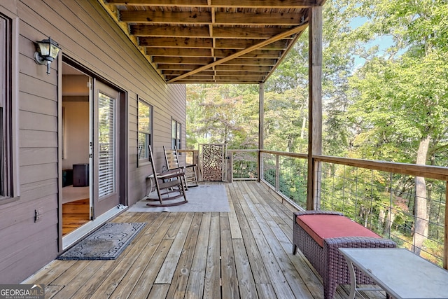 view of wooden deck