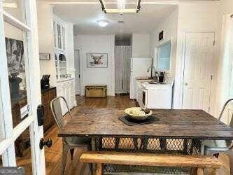 dining room featuring dark hardwood / wood-style floors