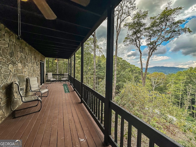 view of wooden deck