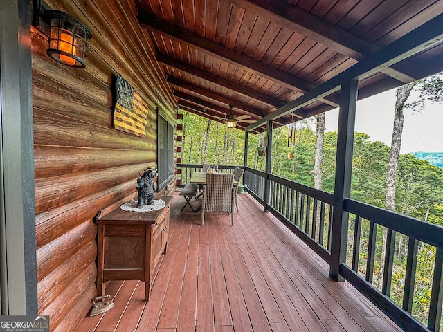 view of wooden terrace