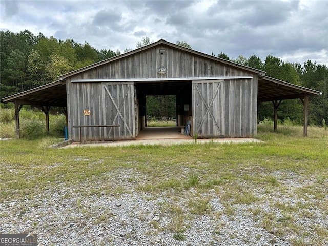 view of outdoor structure