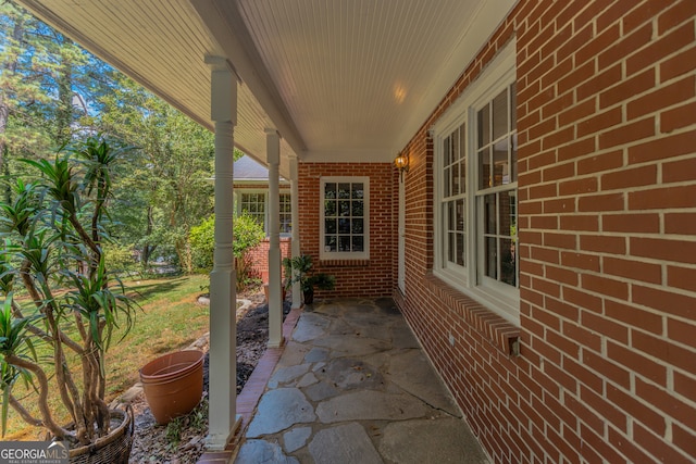 view of patio with covered porch